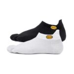 5Toe Sock No Show 2 Pack White-Black Vibram