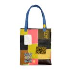 Patchwork Shopper Black-Red-Pink-Beige Vibram
